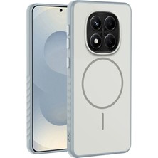 Xiaomi Redmi Note 14 Pro Uyumlu Kılıf Zebana Mono M-Safe Silikon Kılıf Gri