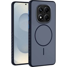 Xiaomi Redmi Note 14 Pro Uyumlu Kılıf Zebana Mono M-Safe Silikon Kılıf Lacivert
