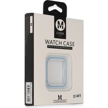 sbodurhome Movenchy Apple Watch 45MM Bondy Kasa Koruyucu - Mavi