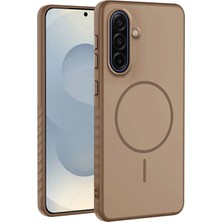 Samsung Galaxy A56 Uyumlu Kılıf Zebana Mono M-Safe Silikon Kılıf Desert Titanyum