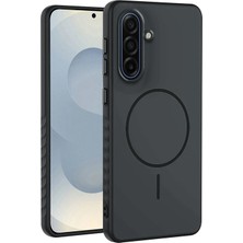 Samsung Galaxy A36 Uyumlu Kılıf Zebana Mono M-Safe Silikon Kılıf Siyah