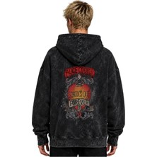 Sevbano Alice Cooper Rock Metal Şarkıcı Baskılı Unisex Oversize Premium Yıkamalı Hoodie Sweatshirt