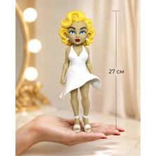 Vrd Chloe 27 cm Özel Tasarım Marilyn Monroe Heykeli - Retro Sinema Ikonu Kadın Hediyelik Dekoratif Figür
