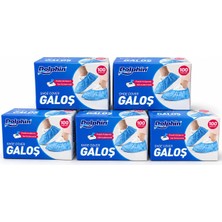 Dolphin Tek Kullanımlık Kalın Pratik Kutulu Galoş - Mavi - 100 Adetlik 5 Paket