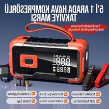 Esranın Dünyası Acil Durumlar Için 5'i 1 Arada Şarjlı Akü Takviye Cihazı ve Kompresör
