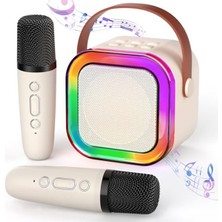 Esranın Dünyası Mini Karaoke Makinesi, Kablosuz Mikrofon ve LED Işıklarla