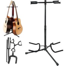 Esranın Dünyası 3'lü Çoklu Gitar Standı, Profesyonel Kullanım Için Kilitli Tasarım