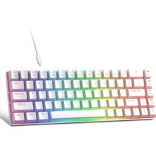 Brf Store Lizbon Center Magegee Taşınabilir%60 Mekanik Oyun Klavyesi, Kırmızı Anahtar, Pbt Puding Keycaps Rgb
