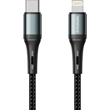 Brf Store Lizbon Center Örgülü Type C-Lightning Pd 30WATT Hızlı Şarj Kablosu, Siyah (100 Cm)