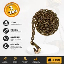 Bema Tools Bmyk2 Yük Zinciri 2 Ton Yük Kaldırma Zincir 280 cm Ağır Yük Zinciri
