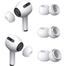Brf Store Lizbon Center Airpods Pro ve Pro 2.nesil Uyumlu Anc Delikli Üç Boyut Premium Yedek Silikon Kulaklık