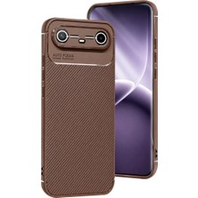 Motto Ticaret Mey Ithalat®  Tecno Spark Slim 5g Auto Focus Karbon Kapak - Kahverengi