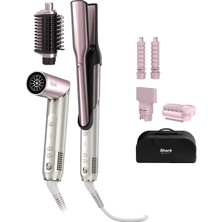Shark Glam 5 Başlıklı Düz,dalgalı ve Bukleli Çok Amaçlı Saç Şekillendirici - Pembe
