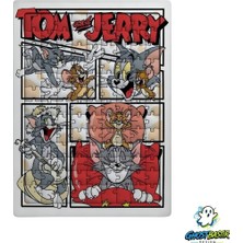 Ghostbastır Design Tom ve Jerry 99 Parça Ayaklı Puzzle – Dekoratif Çocuk Yapbozu 0246