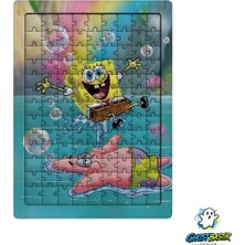 Ghostbastır Design Sünger Bob 99 Parça Ayaklı Puzzle – Dekoratif Çocuk Yapbozu 0263