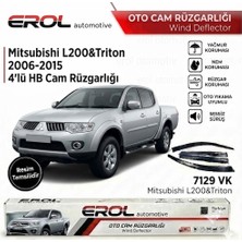Erol Otomotiv Mitsubishi L200 & Triton (2006-2015) Uyumlu 4'lü Cam Rüzgarlığı Takımı