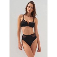 Pierre Cardin Polina Askılı V Tülle Bikini Siyah 231244