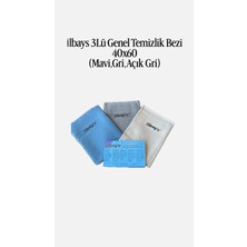 İlbay's Ilbays 3lü Genel Temizlik Bezi 40X60 (Mavi,gri,füme)