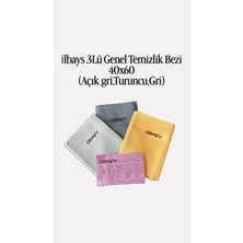 İlbay's Ilbays 3lü Genel Temizlik Bezi 40X60 (Turuncu,füme,gri)