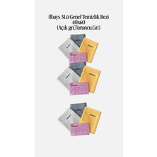 İlbay's Ilbays 3lü Genel Temizlik Bezi 40X60 3 Paket (Turuncu,füme,gri)