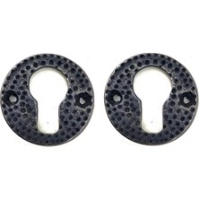 Valor Antika Tarz Dekoratif Pirinç Oda Kilit Rozeti - 49MM, Oksit