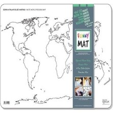 Funny Mat - Dünya Kıtalar Dilsiz  Haritası