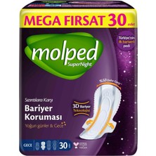 Molped Supernight Gece Mega Paket 30'lu (7'li Paket)