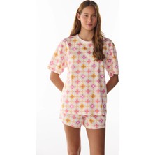 Penti Flora Çiçekli Kısa Kollu Şort Pijama Takımı