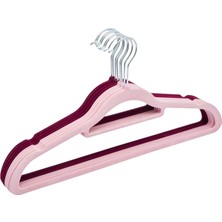 Ideen Welt Ideenwelt Dolgulu Pembe Giysi Askısı 8'li (4'li Paket)