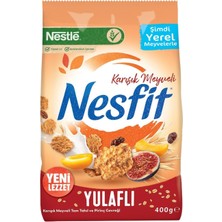 Nestle Nesfit Karışık Meyveli Tam Tahıl ve Pirinç Gevreği 400 G (6'li Paket)