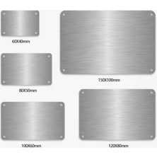 Deep Makina Alüminyum Etiket ----  1,5 mm Kalınlığında, Label, Ölçüleri: 10 mm x 10 mm x 1,5 mm