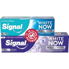 Signal White Now Color Correct 75 ml & White Now Extra Fresh Diş Macunu 50 ml (4'li Paket)