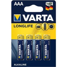 Varta Aaa 4103 Longlife Ince Pil 4'lü (4'li Paket)