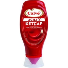 Calve Calvé Acılı Ketçap 400 G (8'li Paket)