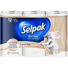 Selpak Kaşmir Özlü Ekstra Tuvalet Kağıdı 12'li (7'li Paket)