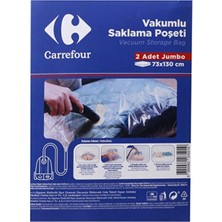 CarrefourSA Carrefour Vakumlu Saklama Poşeti Jumbo 73 x 130 cm 2'li (4'li Paket)