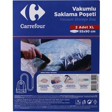 CarrefourSA Carrefour Vakumlu Saklama Poşeti Xl 55 x 90 cm 2'li (4'li Paket)