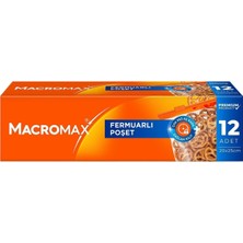 Macromax Fermuarlı Poşet 12'li (8'li Paket)