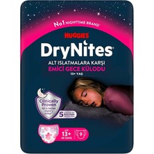 Huggies Drynites Gece Külodu Kız 13+ Yaş 9'lu (6'li Paket)