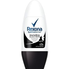 Rexona Invısible Black & White Kadın Roll-On Deodorant 50 ml (6'li Paket)