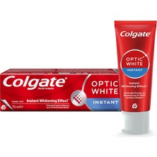 Colgate Optic White Anında Beyazlık Etkisi Beyazlatıcı Diş Macunu 75 ml (4'li Paket)