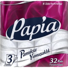 Papia Üç Katlı Tuvalet Kağıdı 32'li (6'li Paket)