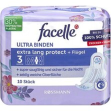 Facelle Ped Ultra Gece Koruma Kanatlı 10 Adet (8'li Paket)