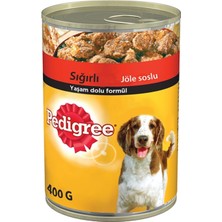 Pedigree Konserve Sığır Etli Yetişkin Köpek Maması 400 G (4'li Paket)