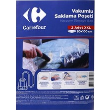 CarrefourSA Carrefour Vakumlu Saklama Poşeti Xxl 80 x 100 cm 2'li (2'li Paket)