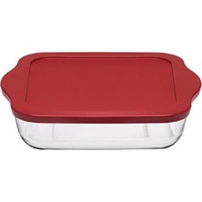 Paşabahçe Plastik Kapaklı Kare Borcam 59854 (8'li Paket)