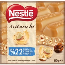 Nestle Artizan Işi Fındıklı & Fındık Ezmeli Beyaz Çikolata 60 G (8'li Paket)