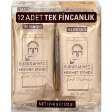Kurukahveci Mehmet Efendi Tek Fincanlık Türk Kahvesi 12 x 6 G (7'li Paket)