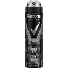 Rexona Natural Fresh Kömür Detox Erkek Deodorant Sprey 150 ml (5'li Paket)