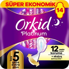 Orkid Platinum Gece Ekstra Plus Dörtlü Paket 14 Adet (6'li Paket)